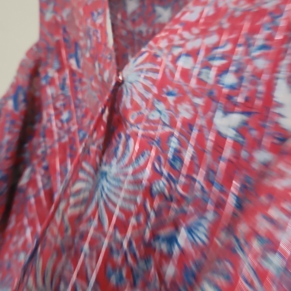 Lucky brand Cold Shoulder Blouse Size 2X Bohemian Cottagecore Feminine Career - Picture 10 of 11
